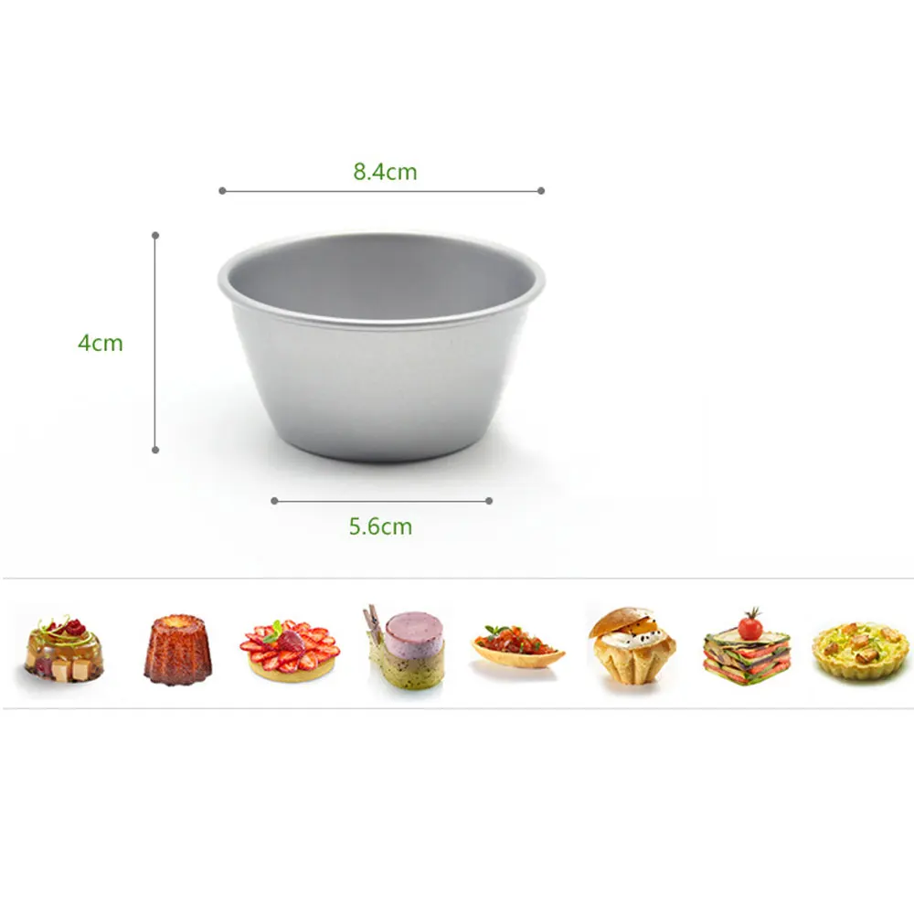 2 шт./лот индивидуальные формы для пудинга мини алюминиевые чашки антипригарная