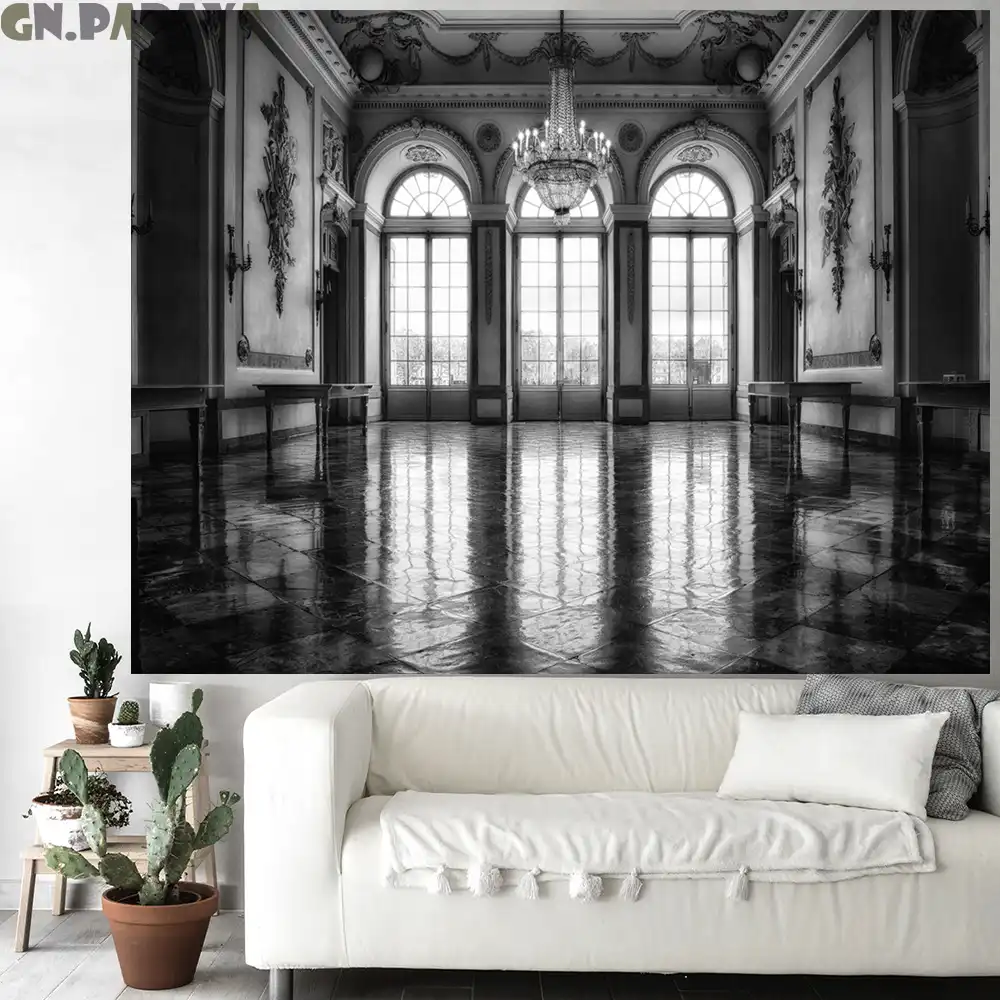 Estera De Yoga De Poliester Para Decoracion De Pared Escenica Con