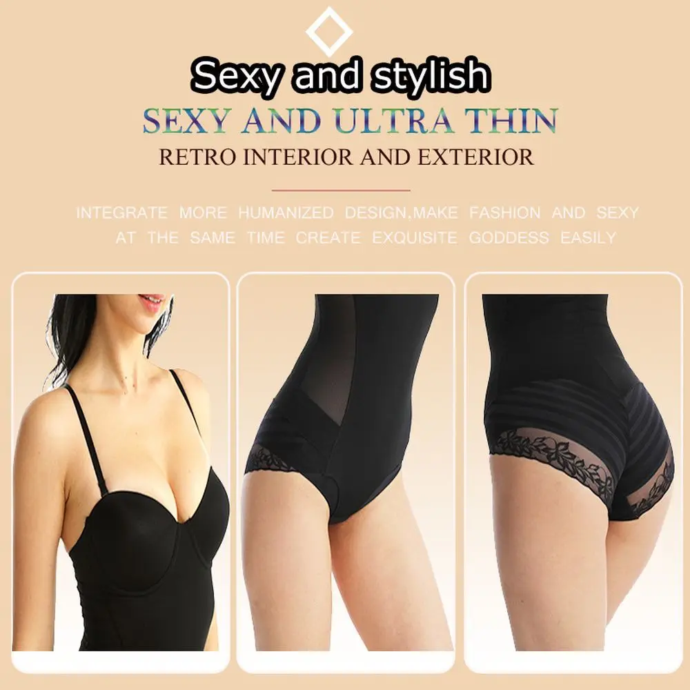 Women Body Shapewear Lace Underwear Bodysuits Corset Female Sexy Lingerie Postpartum Buttocks Lift Abdomen Chest Support Bras