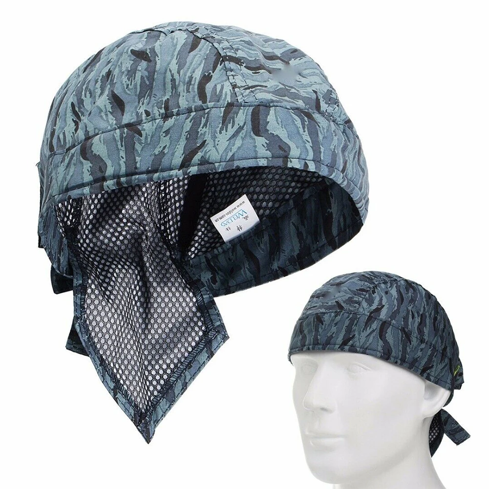 Защита головы дышащий модный шарф шляпа теплоизоляция безопасный огнестойкий эластичный синий моющийся удобный сварочный колпачок