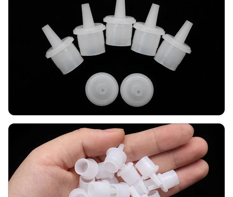 20Pcs Eyelash Glue Bottle Plug Adhesive Cup Nozzle Adhesive Holder Stopper Individual Eyelashes False Lash Extension Tools