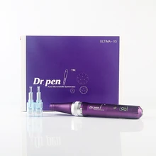 Новейшая электрическая ручка dr. pen X5-W беспроводная ручка derma со скоростью цифровой дисплей с винтом и иглой картридж для ухода за кожей лица МТС