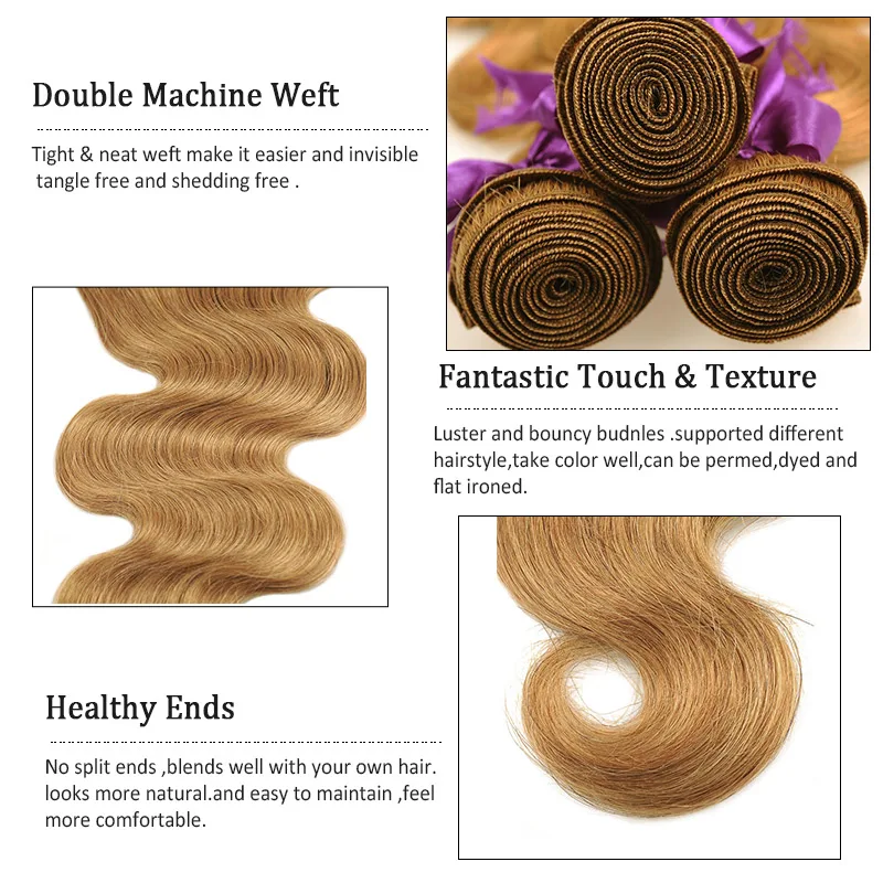 I Envy Blonde Body Wave Bundles Brazilian Hair Weave Bundles #27 Colored 1 3 4 Bundles Deals Non-Remy Honey Blonde Human Hair I Envy Blonde Body Wave Bundles Brazilian Hair Weave Bundles #27 Colored 1 3 4 Bundles Deals Non-Remy Honey Blonde Human Hair