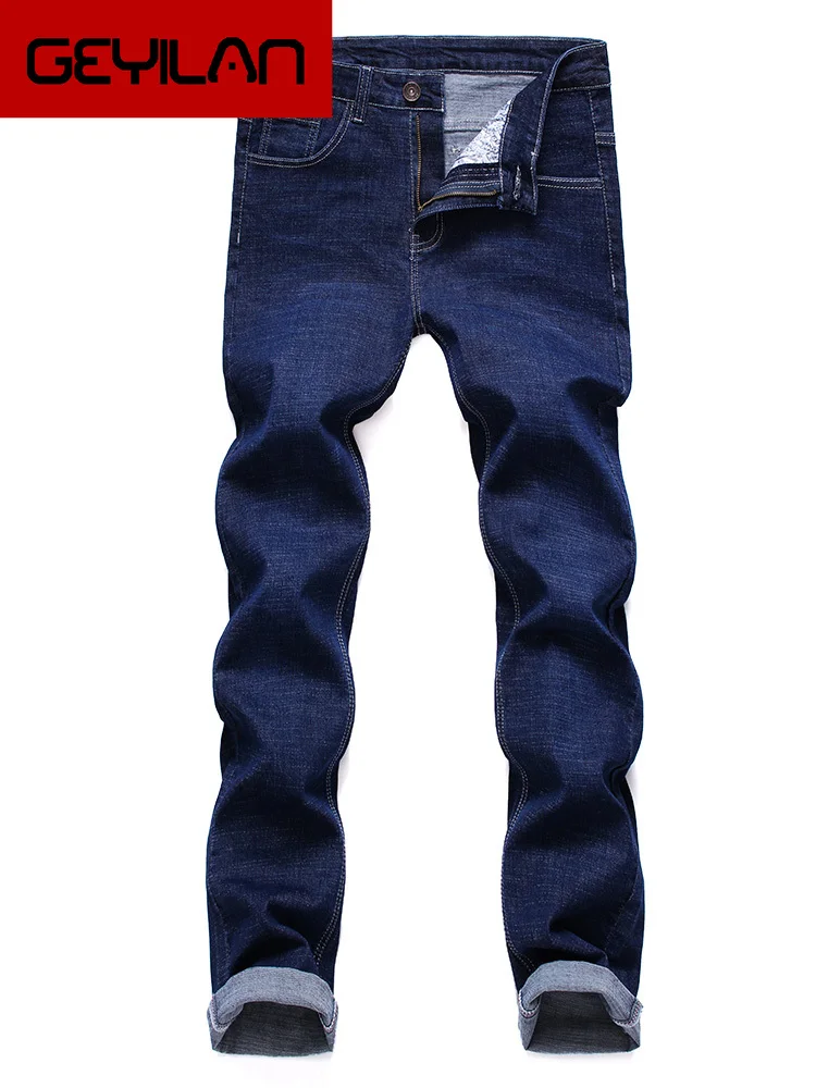 

jantour Autumn Winter Classic Trousers Denim Pants Male 2019 New Men's Fashion Jeans Business Casual Stretch Slim Jeans male