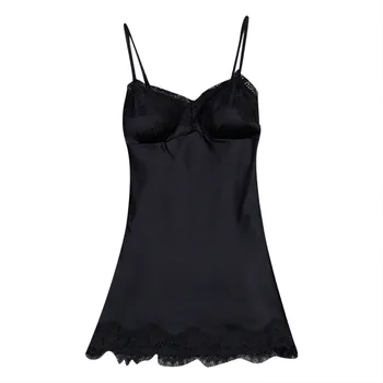 

JAYCOSIN Delicate Fashion Women Casual Daily Sexy Satin Patchwork Lace Sling Lingerie Underwear Comfortable Homewear Sleepwears