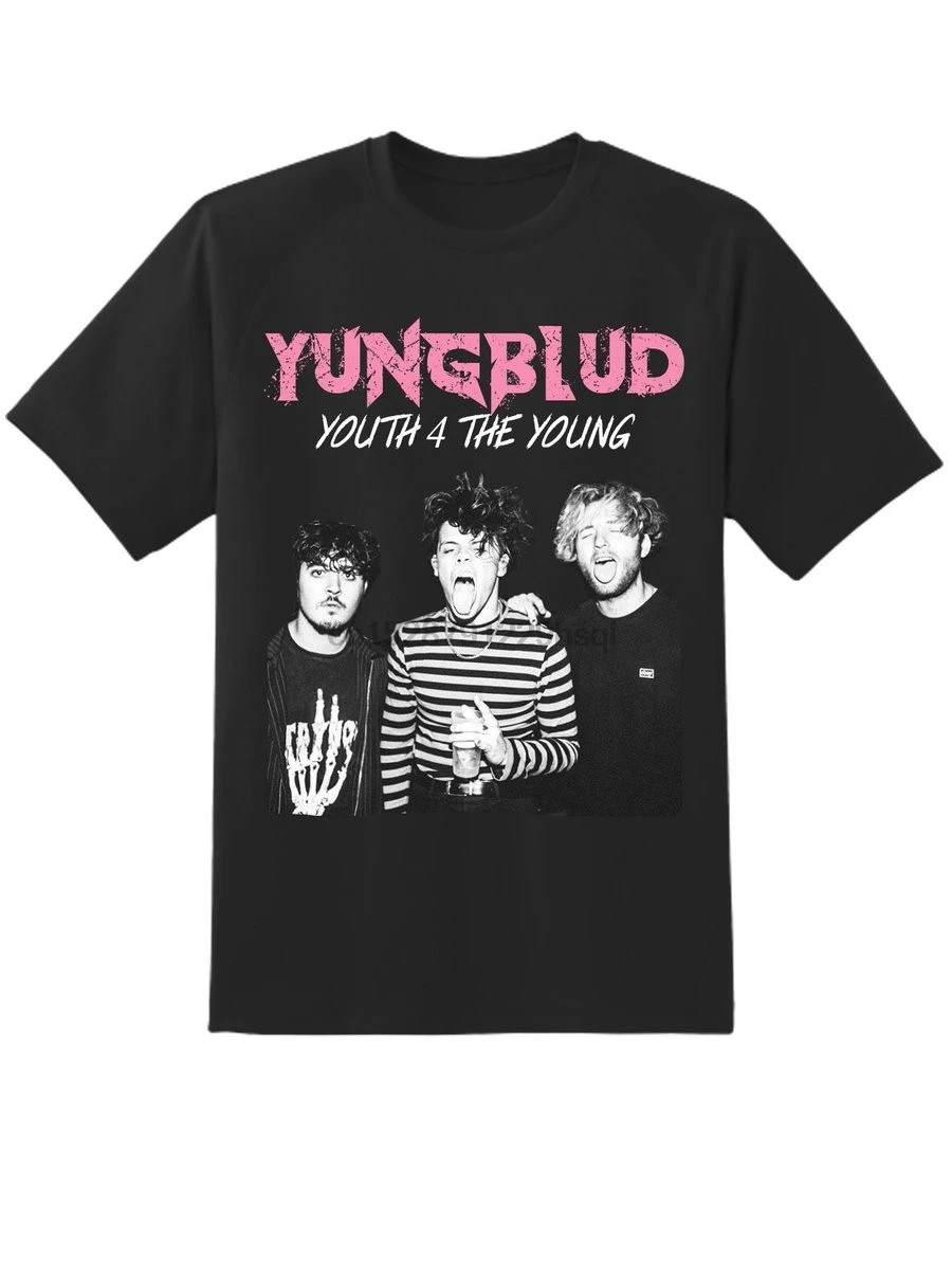 YUNGBLUD футболки мужские Harajuku смешная Мужская футболка с рисунком хип-хоп 100% Хлопок