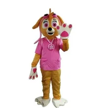 Różowy pies gorąca sprzedaż dorosłych piękne maskotki przebranie kostiumy kreskówki stroje imprezowe dla dorosłych rozmiar tanie tanio CN (pochodzenie) Zwierzęta i błędy Adult