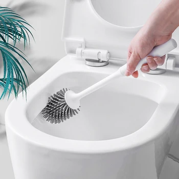 

Toilet Brush Bathroom Supplies Plastic Long Handle Bathroom Toilet Brush Holder Household Floor Cleaner