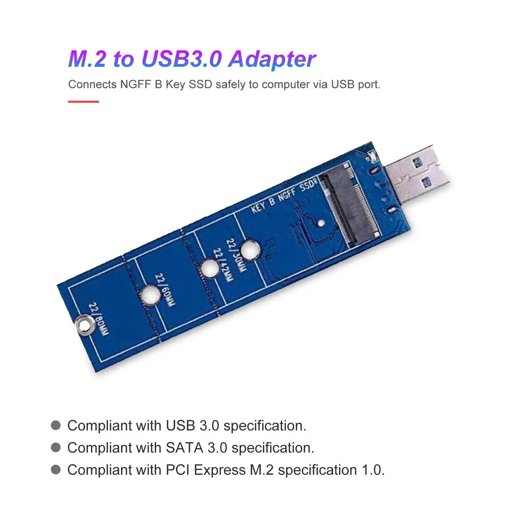 NGFF M.2 к USB3.0 адаптер B Ключ M.2 SSD адаптер USB 3,0 USB к 2280 M2 SSD накопитель адаптер NGFF конвертер ридер карта