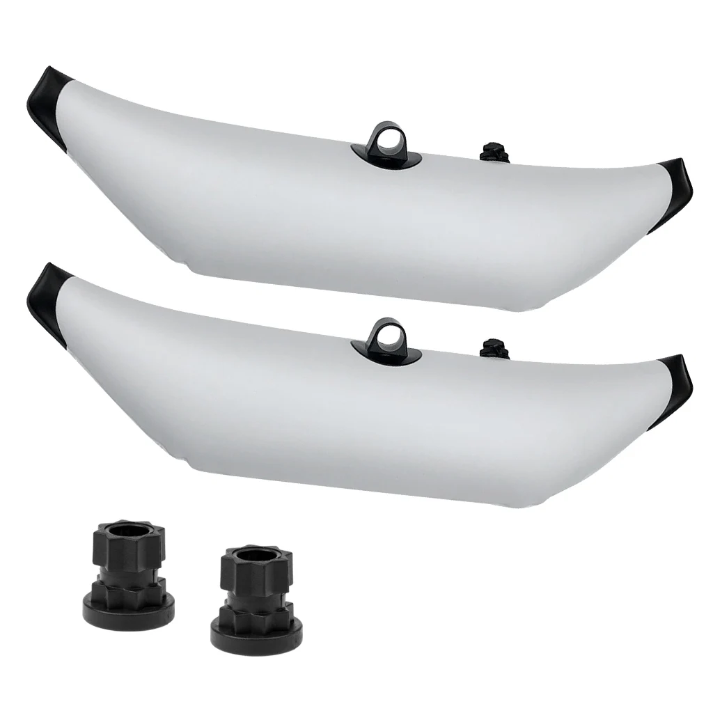 Kayak Canoe     Fishing 2x Inflatable Outrigger Stabilizer & 2 Track Adapter