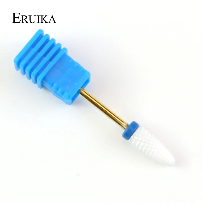 NO3 ERUIKA, 1 шт., керамический сверло для ногтей с золотым хвостовиком, фреза, электрическая машинка для маникюра, аксессуары, биты, инструменты для дизайна ногтей - Цвет: NO3