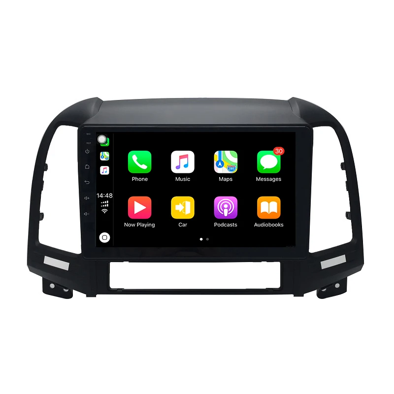 Santafe Android 9,0 Восьмиядерный 4+ 64G плеер 1 Din Multimidia Авторадио для 2006-2012 hyundai Santa fe