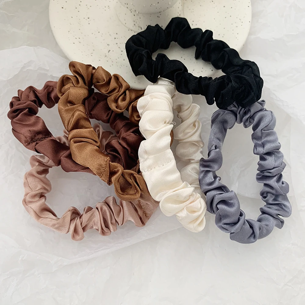 6 Pcs/set Cotton Solid Elastic Hair Band Headband For Women Girl Hair Rope Rubber Band Hair Accessories HairTie Gum ladies head wraps