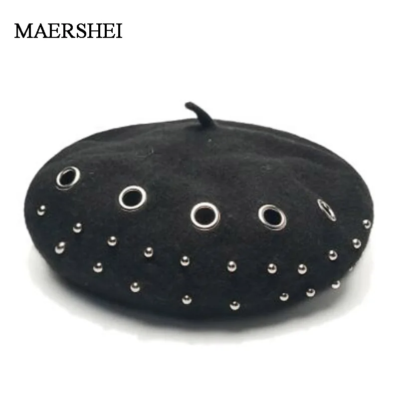 Günstig MAERSHEI Baskenmütze frauen herbst und winter wolle retro kunst maler kappe Japanischen süße wilde wolle hut Korean flut kappe