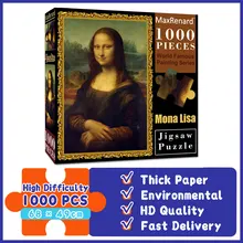 

MaxRenard Jigsaw Puzzles for Adults 1000 Pieces Paper Assembling Van Gogh Painting Mona Lisa Art Puzzles Toys for Adults Games