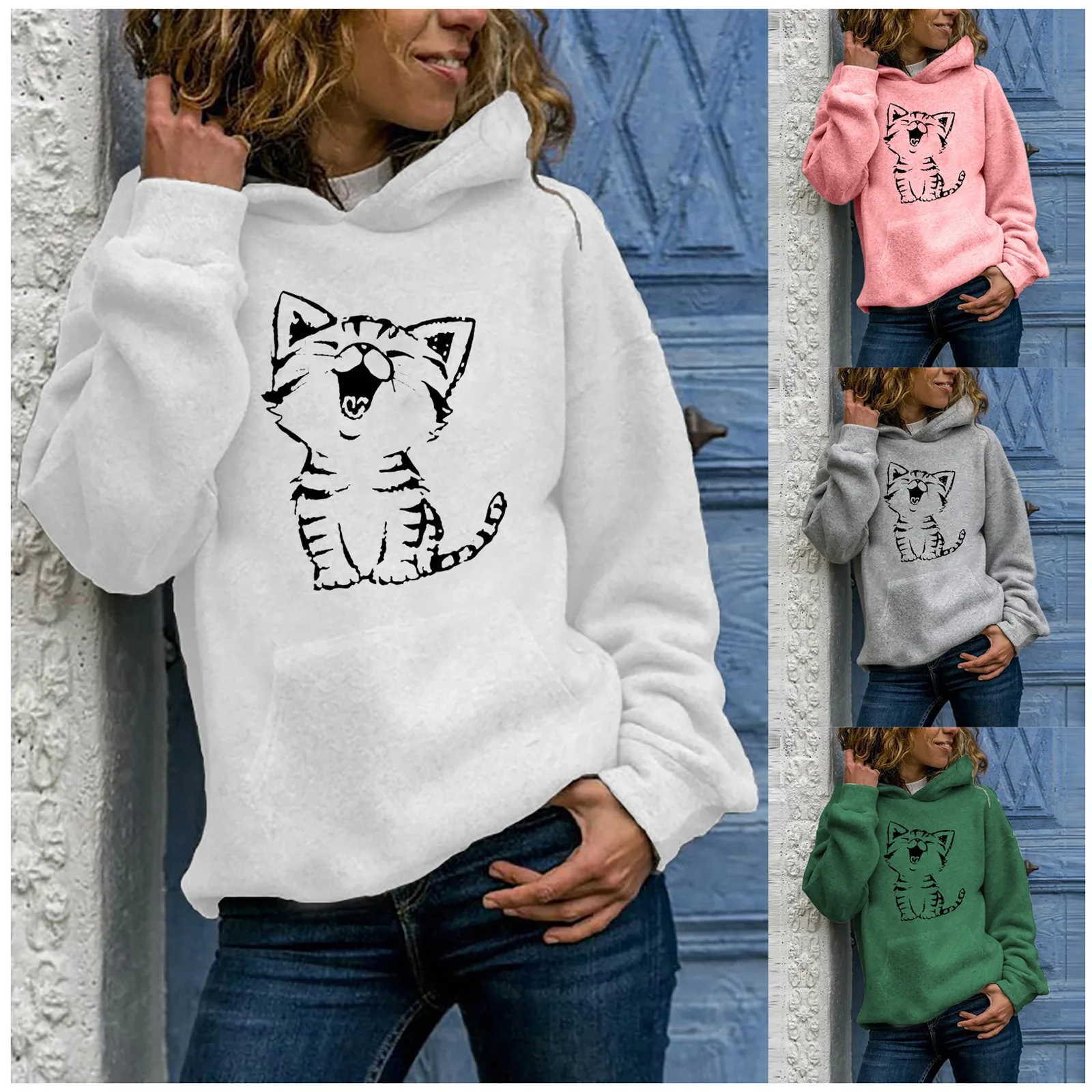 Compra Suéteres con estampado de gato para mujer, jerséis holgados informales de manga larga, jerséis con bolsillos, Tops, jerséis WGwgrpaZkYZ Compra Suéteres con estampado de gato para mujer, jerséis holgados informales de manga larga, jerséis con bolsillos, Tops, jerséis WGwgrpaZkYZ