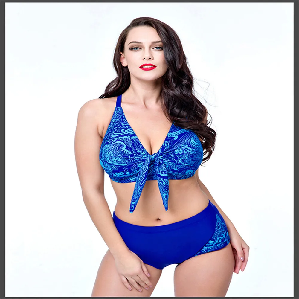 

2017 large size chest split bikini fashion sexy beachwear swimwear
