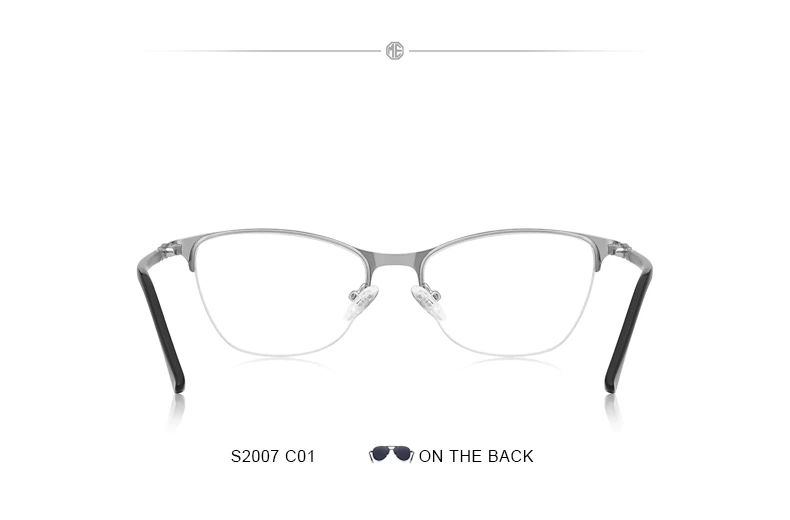 Merry's, женские очки кошачий глаз, половинная оправа, женские модные очки, близорукость по рецепту, оптические очки S2007