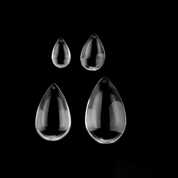 

38mm 50mm 63mm Clear Crystal Smooth Teardrop Chandelier Pendant Crystal Glass Hanging Part for Strand Garland Window Home Decor