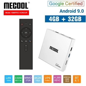 

MECOOL KM9 Pro honor Android 9.0 TV Box ATV Amlogic S905X2 4GB 32GB Bluetooth Voice Control 4K HDR OTA Update Media Player
