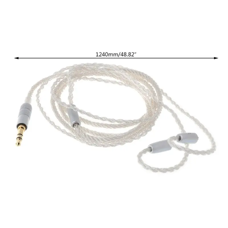 ABSQ 8 Twist Mmcx кабель для наушников один кристалл покрытием провода шнур Diy для Se215/Se315/Se425/Se535/Se846