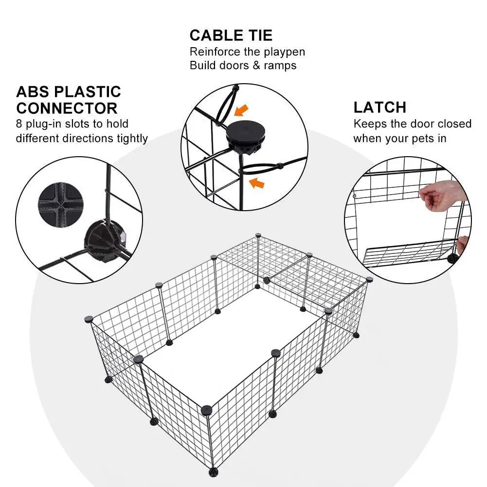 Складной загон для домашних животных железный забор щенок Конура упражнения небольшой загон для домашних животных клетка кролика товары для домашних животных