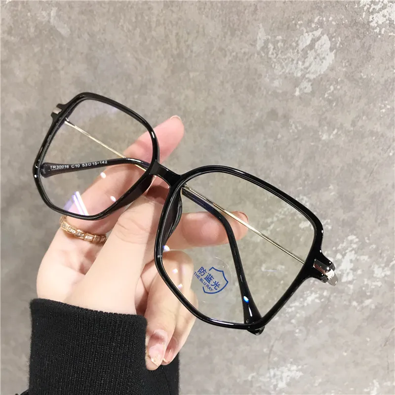 Transparent Large-frame Myopia Glasses Harajuku Style Round Face Thinn ...