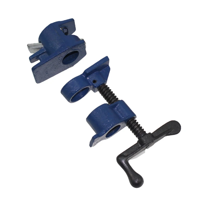 

Cast Iron Wood Gluing Pipe Clamp Quick Release 1/2 3/4Inch Clip Set Woodworking Tool SP99