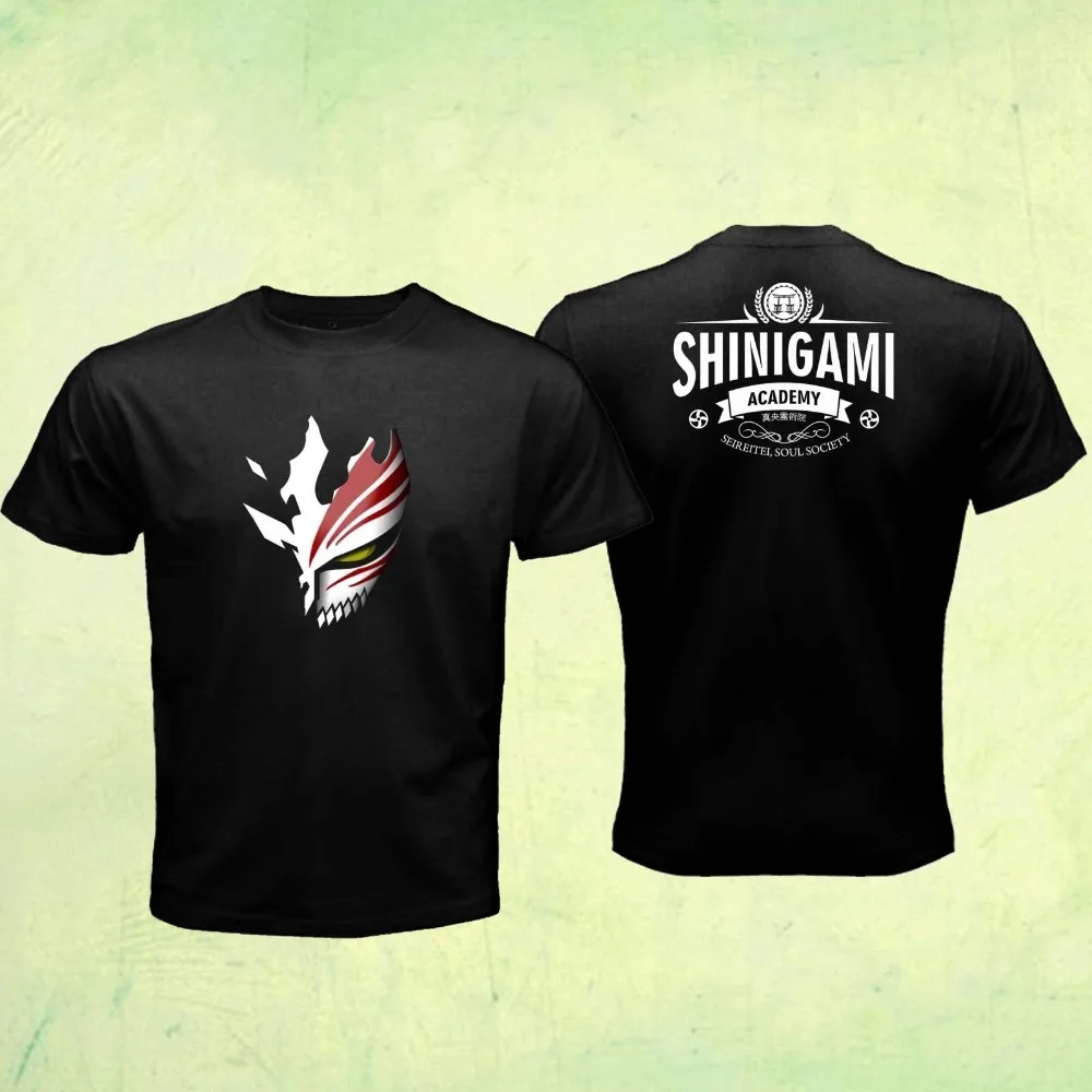Ichigo Kurosaki Bankai Bleach On Shinigami Soul Academy Ретро Черная Мужская футболка 2019 горячая