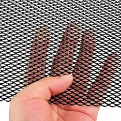 Premium Universal Aluminum Alloy Car Grill Mesh Insert with Rhombic Design (4x8mm)