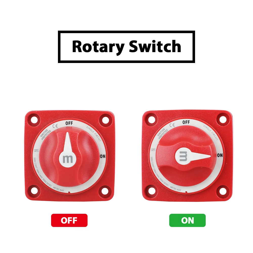 2 3 4 Position Battery Mass Switch Cut Single Dual  M-Series Marine Boat 12-48V 100-300A Heavy Duty Isolator Disconnect Rotary