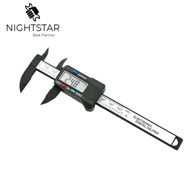 

Nauwkeuriger 4inch LCD Digital Electronic Carbon Fiber Vernier Caliper Gauge Micrometer Measuring 0-100mm Caliper