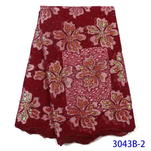 Африканская кружевная ткань новейшее высокое качество кружевная вышивка французская кружевная ткань Свадебное кружево для нигерийских вечерние платья YA3043B-4 - Цвет: Picture 2