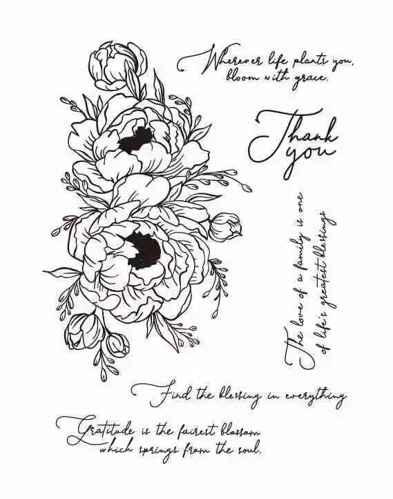 

flower Transparent Clear Stamps for DIY Scrapbooking/Card Making/Kids Christmas Fun Decoration Supplies