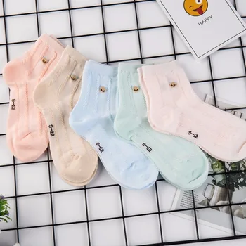 

Spring Children's Socks Mesh Tube Cotton Student Socks Candy Color Breathable Ribbed Tianli Children's Socks Thin 2020 Summer