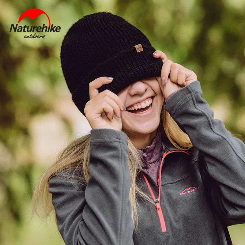 Naturehike фабрики мужчины женщины вязаная шапка один слой отбортовки шерстяная