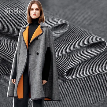 

Siiboo Italy style wool viscose blend herringbone fabirc for winter coat dress Tissu en laine à chevrons sp6243