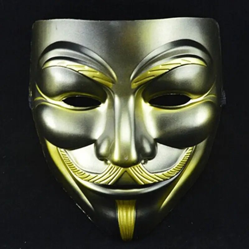 V Per Vendetta Mask Antique Eyeliner Cosplay Mask Film Misterioso Guy Fawkes Halloween Masquerade Party Smile Mask Maschera Joker
