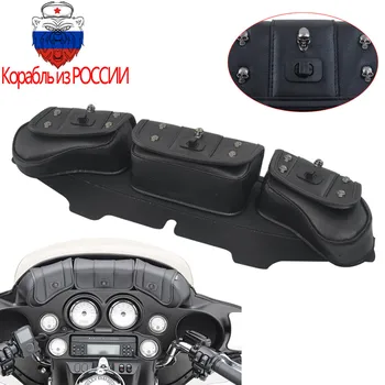 

Сумка для локомотива с тремя карманами стиль черепа для планера for Harley-Davidson Electra Street FLHX FLHT FLHXS FLHTK FLHTCU