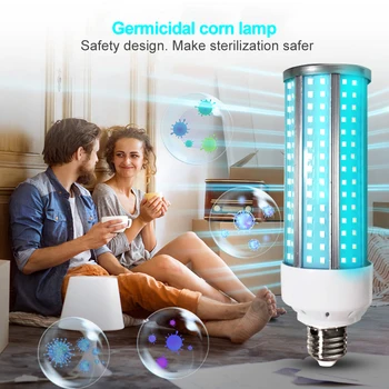 

60W 85-265V E27 UV disinfection and sterilization lamp UV Germicidal Lamp Sanitizer For Home Remote Control Lamp Light new