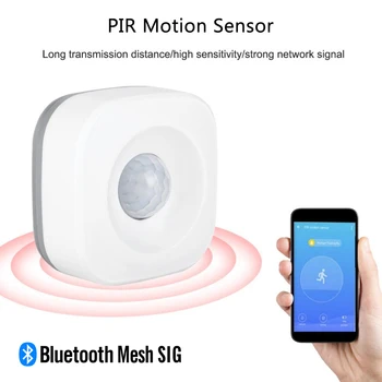 CUSAM 블루투스 메쉬 SIG PIR 모션 센서, 무선 수동 적외선 감지기, 도난 경보, 투야 앱 제어, 스마트 홈 보안