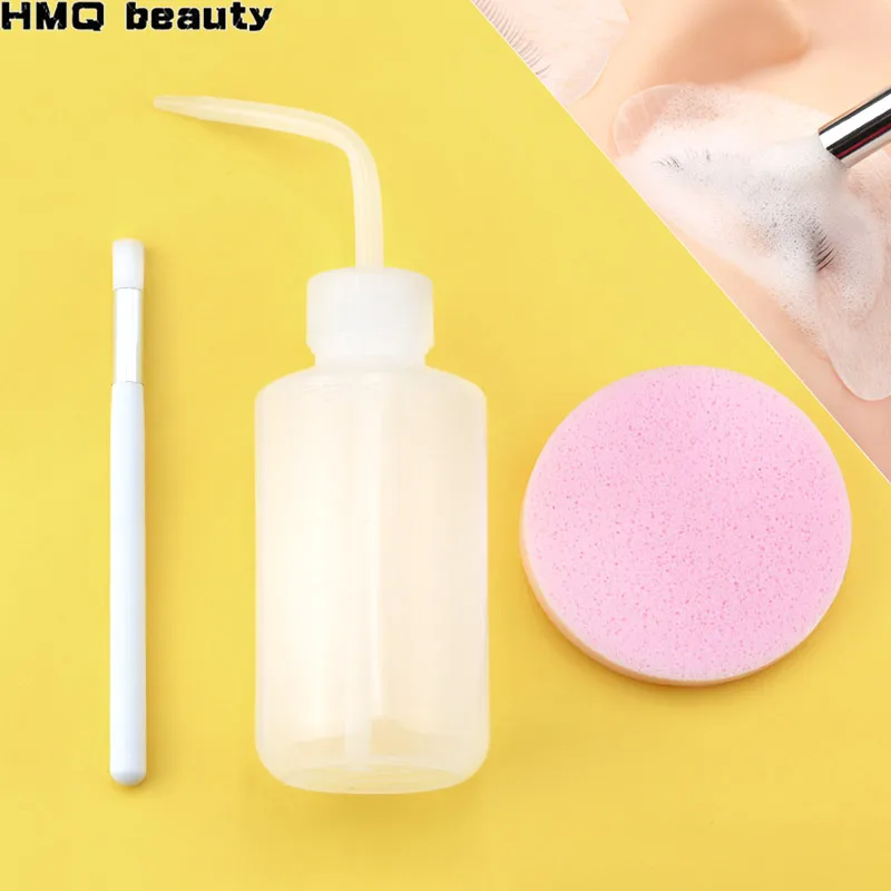 

Professional Eyelash Clean Kit Cleaning Brush Washing Bottle Compression Sponge Extension Extension Remover Makeup Tool