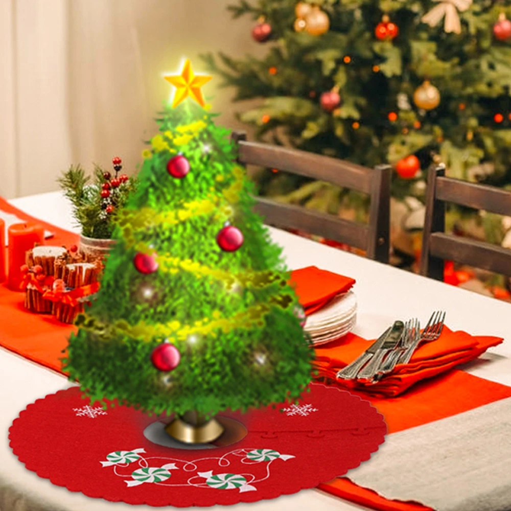 Christmas Tree Skirt Tree Carpet Christmas Apron Red Burlap Leg Tree Base Skirt Decor Elk Round Carpet Tree Skirts Aliexpress