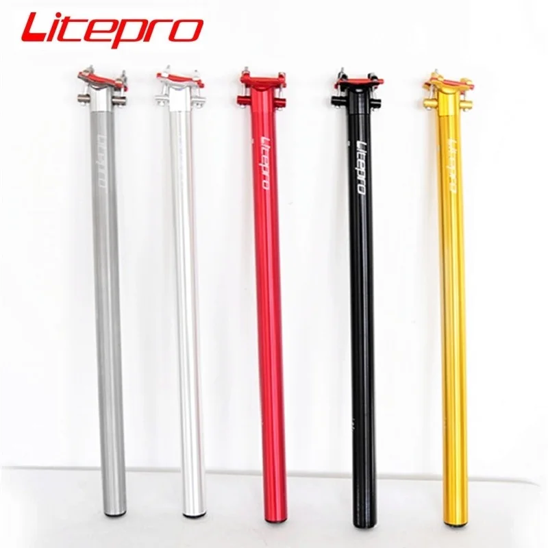 Litepro A61 33.9mm x 600mm Ultralight Folding Bike Seat Post Aluminum Alloy Folding Bicycle Seat Tube Upgrade Da hon Sp8 kaa084