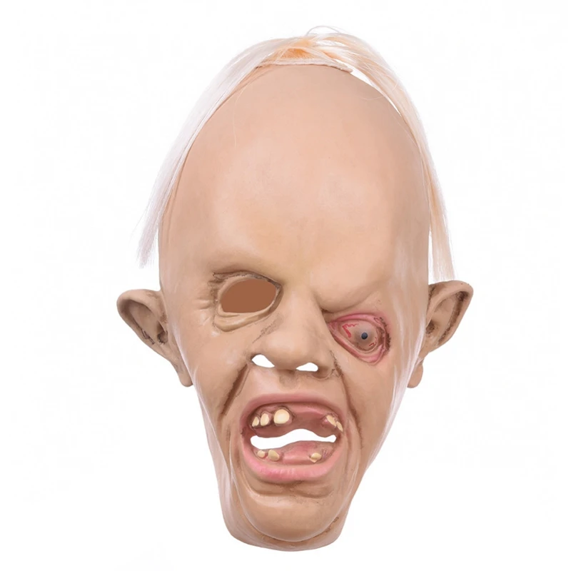 

LIXF Novelty Latex Rubber Creepy Scary Ugly Head Sloth Scary Mask Halloween Party Costume Latex Cyclops Mask