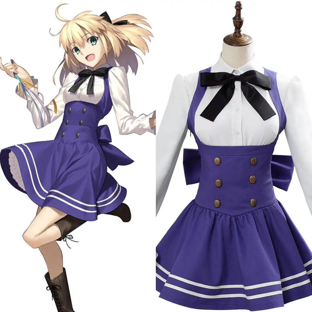 Fate Grand Order Saber lily Косплей FGO четыре летнее платье нарядный Хэллоуин женские костюмы для девочек