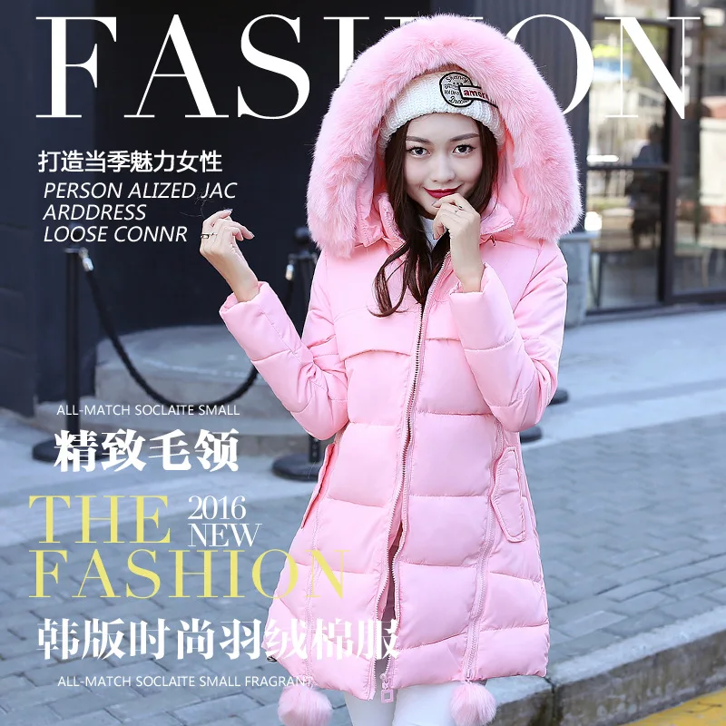 

2019 Winter New Style WOMEN'S Quilted Cotton Coat Korean-style Slim Fit Slimming Mid-length Cotton-padded Clothes Women Jacket W