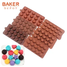 BAKER DEPOT, 6 шт., форма для шоколада, силиконовая форма для конфет, печенья, цветов, клейкого сахара, льда, поднос, инструмент для украшения торта, 15 полости