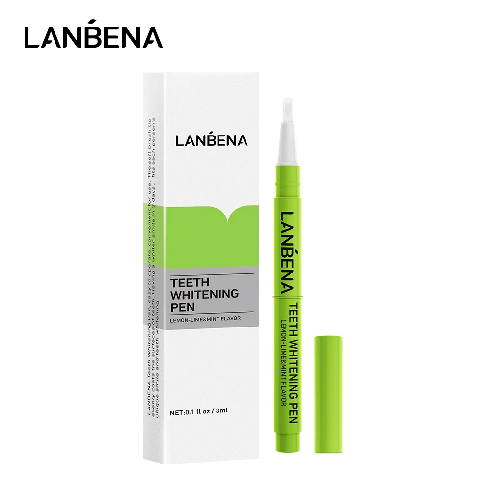 LANBENA отбеливание зубов ручка Лимон Лайм гигиенический гель эффективное удаление