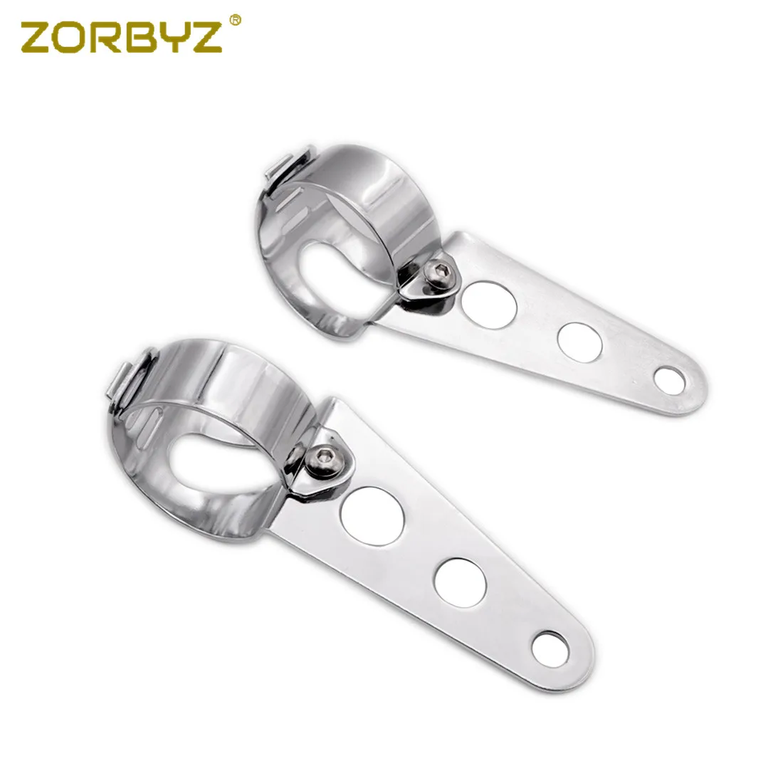 ZORBYZ 39-51 мм хромированный металлический кронштейн крепления фары зажимы для Kawasaki Honda Yamaha Ducati